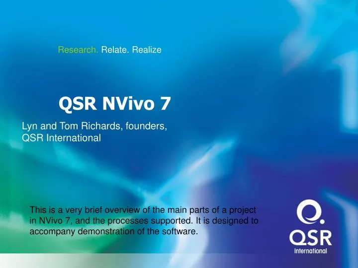 qsr nvivo 7