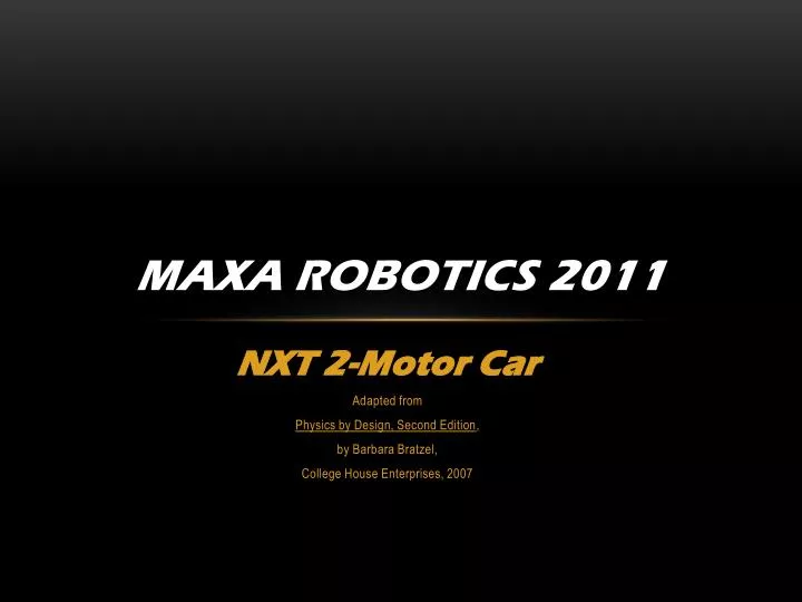 maxa robotics 2011