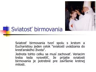 sviatos birmovania