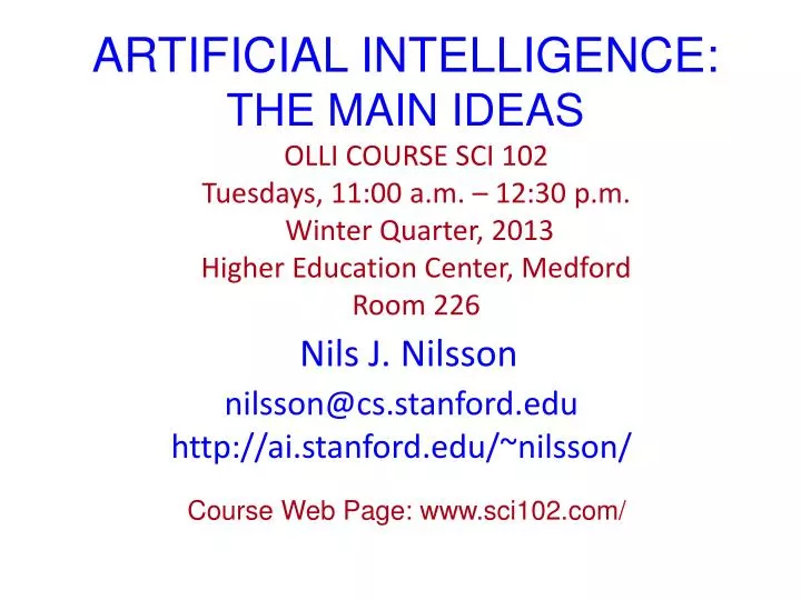 artificial intelligence the main ideas