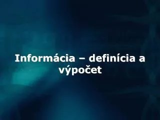 inform cia defin cia a v po et