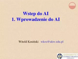 wstep do ai 1 wprowadzenie do ai