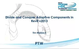 Divide and Conquer Adaptive Components in Revit v2013
