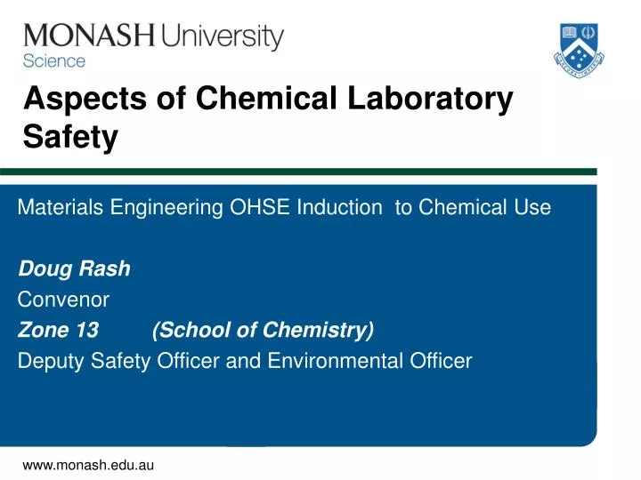 aspects of chemical laboratory safety