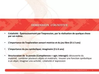 dimension cognitive