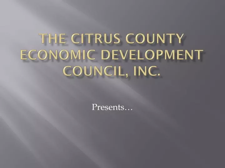 the citrus county economic development council inc