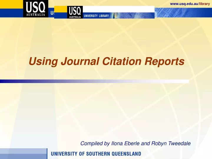 using journal citation reports