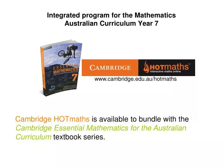 integrated program for the mathematics australian curriculum year 7
