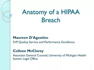 Anatomy of a HIPAA Breach