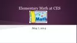 Elementary Math at CES - slide 1