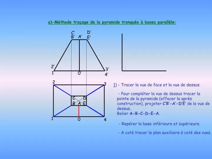 a m thode tra age de la pyramide tronqu e bases parall le