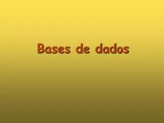 bases de dados