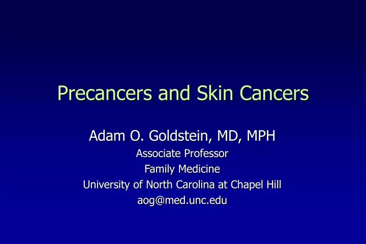 precancers and skin cancers