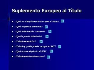 suplemento europeo al t tulo