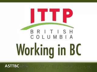 Working in BC
