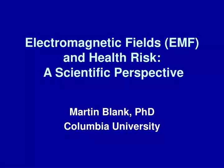 electromagnetic fields emf and health risk a scientific perspective