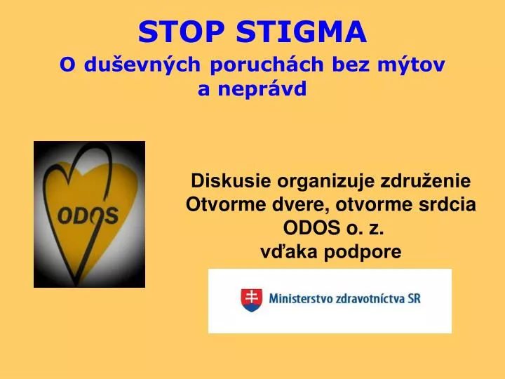 stop stigma o du evn ch poruch ch bez m tov a nepr vd