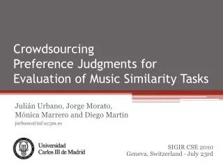 Crowdsourcing Preference Judgments for Evaluation of Music Similarity Tasks