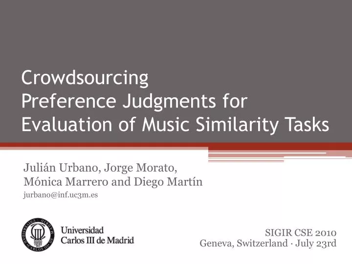 crowdsourcing preference judgments for evaluation of music similarity tasks