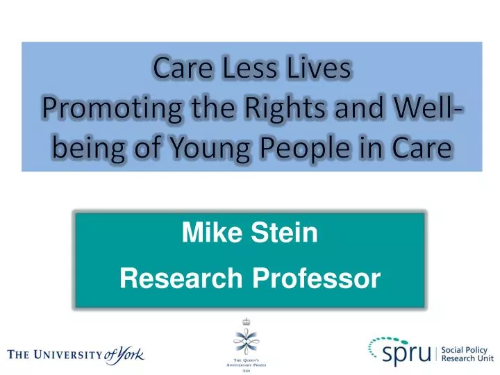 care less lives promoting the rights and well being of young people in care