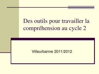 des outils pour travailler la compr hension au cycle 2