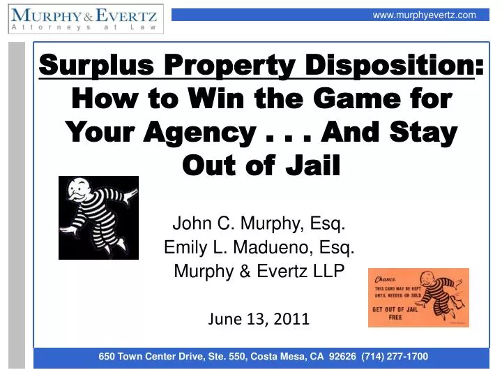 surplus property disposition how to win the game for your agency and stay out of jail