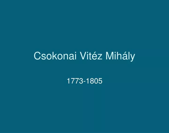 csokonai vit z mih ly