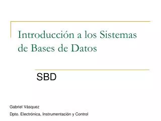 introducci n a los sistemas de bases de datos