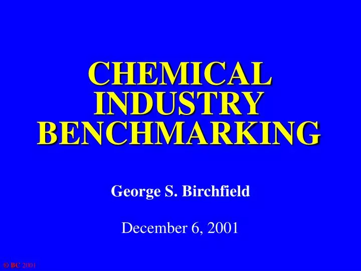 chemical industry benchmarking