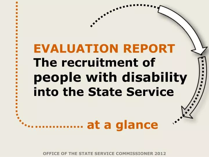 evaluation report the recruitment of people with disability into the state service