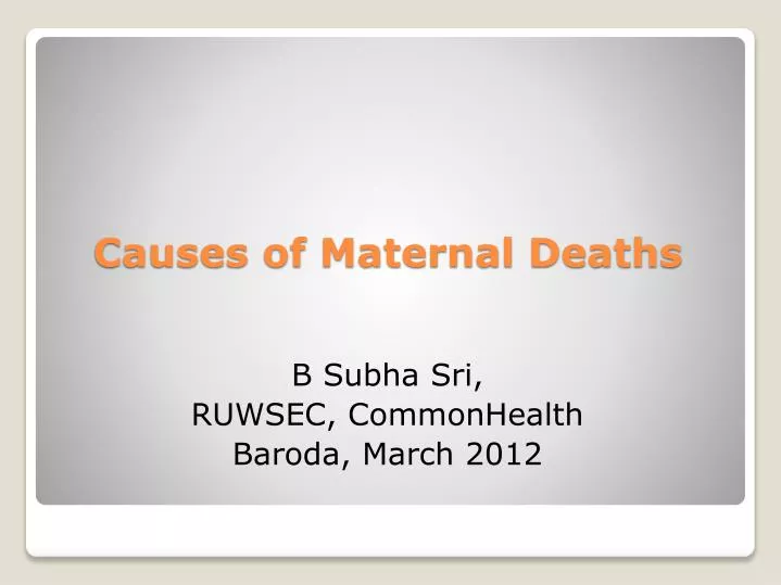 b subha sri ruwsec commonhealth baroda march 2012