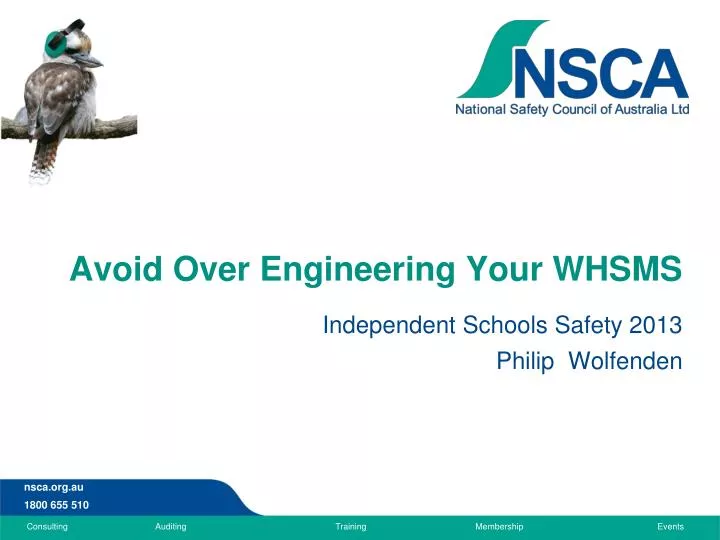 avoid over engineering your whsms
