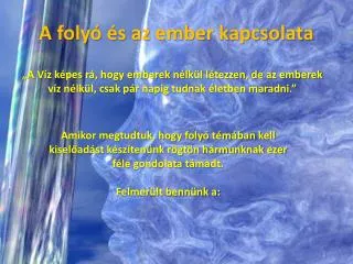 a foly s az ember kapcsolata