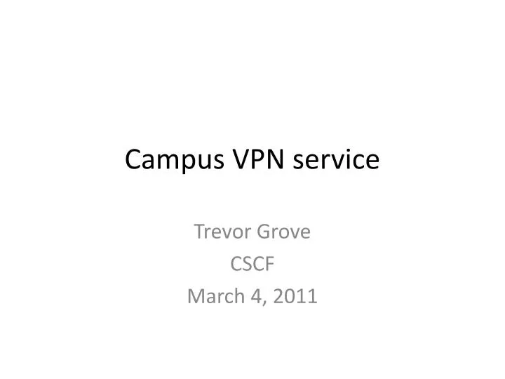 campus vpn service