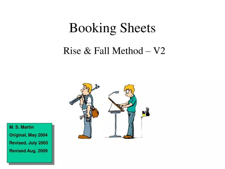 booking sheets