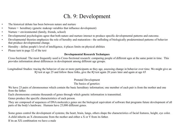 ch 9 development