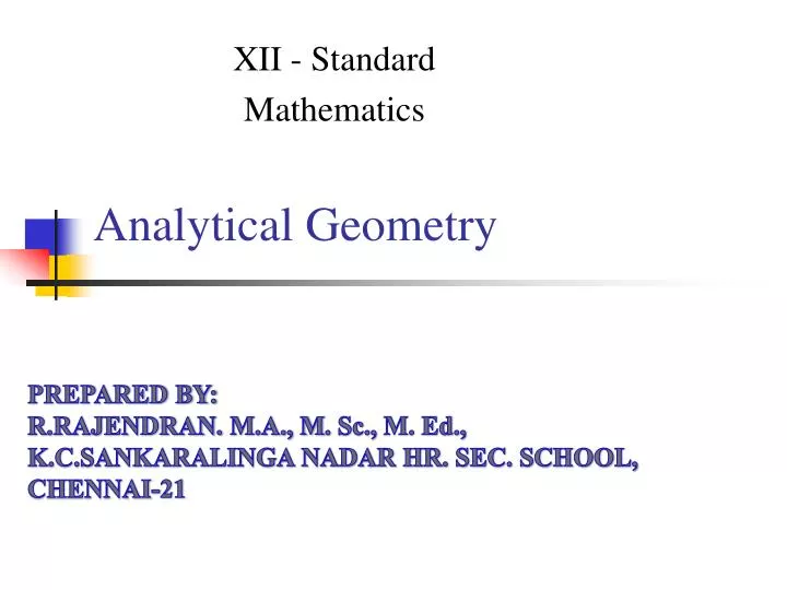 analytical geometry