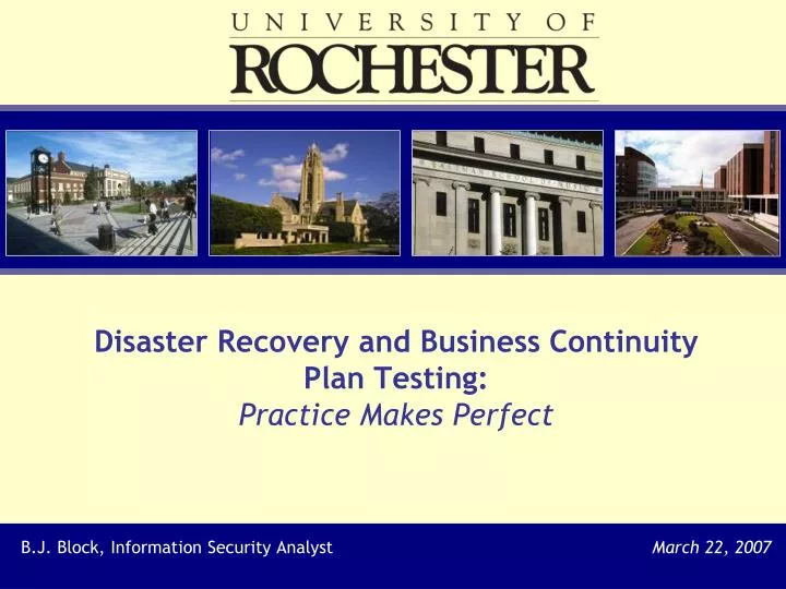 disaster recovery and business continuity plan testing practice makes perfect