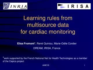 Learning rules from multisource data for cardiac monitoring