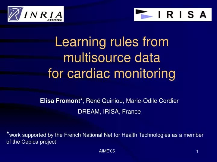 learning rules from multisource data for cardiac monitoring