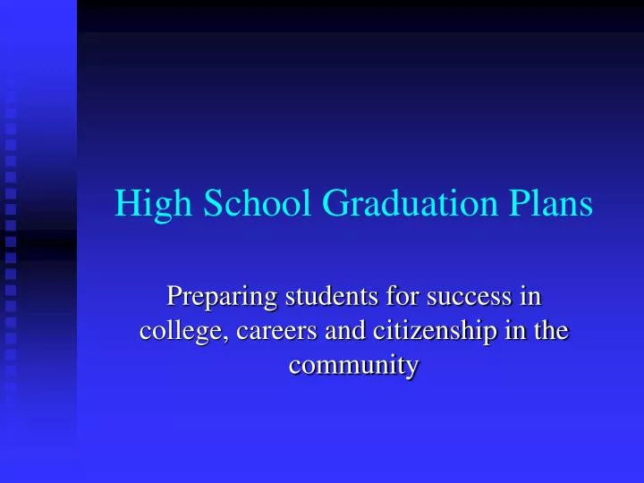 high school graduation plans