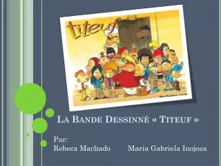 la bande dessinn titeuf
