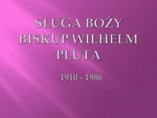 s uga bo y biskup wilhelm pluta