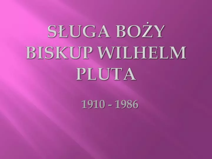 s uga bo y biskup wilhelm pluta