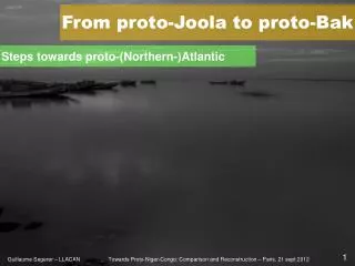 From proto-Joola to proto-Bak