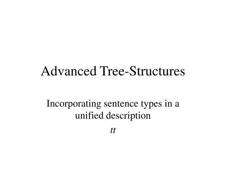 advanced tree structures