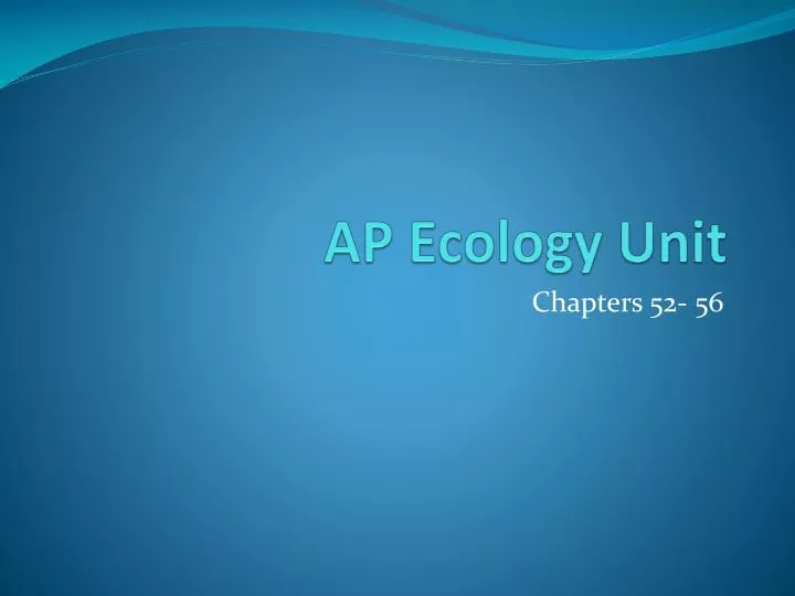ap ecology unit