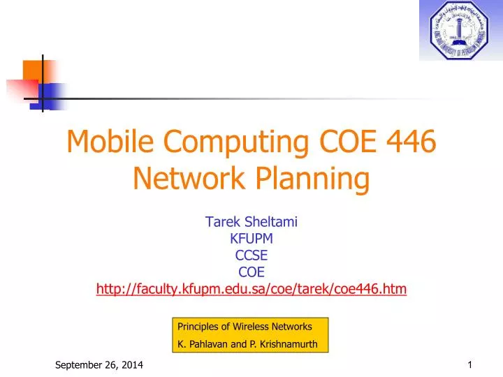 mobile computing coe 446 network planning