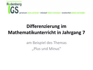 differenzierung im mathematikunterricht in jahrgang 7