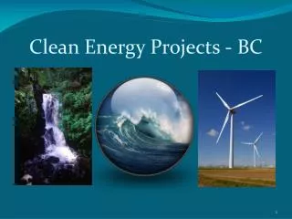 Clean Energy Projects - BC